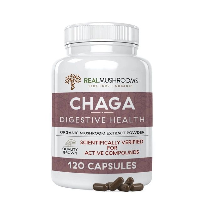 Organic Chaga Extract Capsules - Verified Beta-glucans. No Fillers.