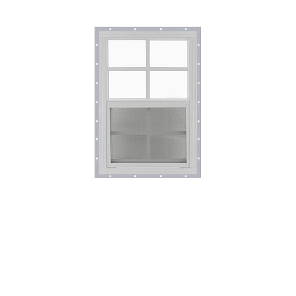 Vertical Slider 14" X 21" White J-Channel Window with Tempered Glass