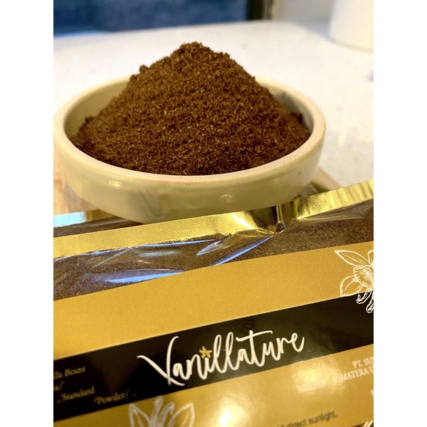 1/2 Lb Ground Tahitian Vanilla Bean Powder, For Baking, Extract, Vanilla Paste