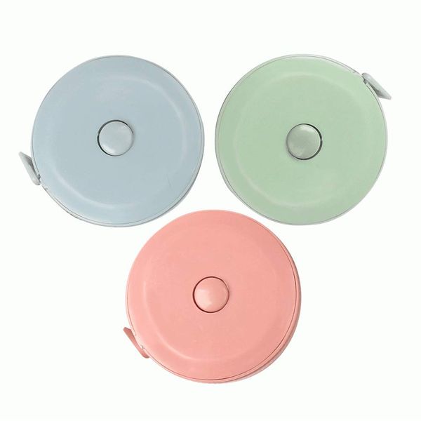 jlon 3 Pieces Soft Tape Measure for Body, Double Scale Soft Tape Round Tape Measure 150CM 60inch for Clothes (Green+Blue+Pink)