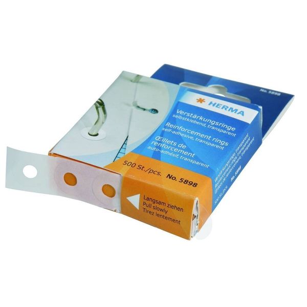 HERMA Lochverstärkungsringe 500 Stück transparent - VE=3