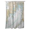 Betsy Drake Buzzards Bay, MA Nautical Map Shower Curtain