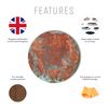 1 x Rusty Aged Copper Fun - Round Coaster Kitchen Student Kids #3024