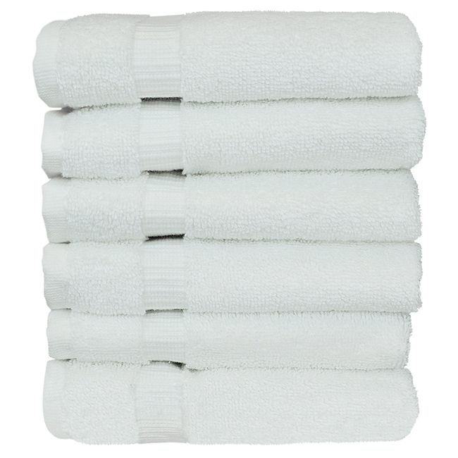 BC BARE COTTON 1 Eco Products (Washcloths - Set of 6, White)