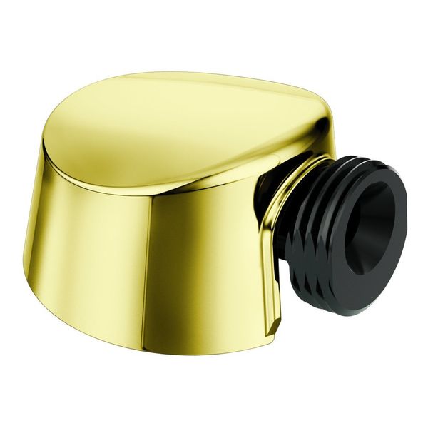 MOEN A725P Collection Round Drop Ell Handheld Shower Wall Connector, Polished Brass