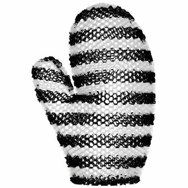 Spa Treatment Stimulite Honeycomb Bath Mitt Black & White