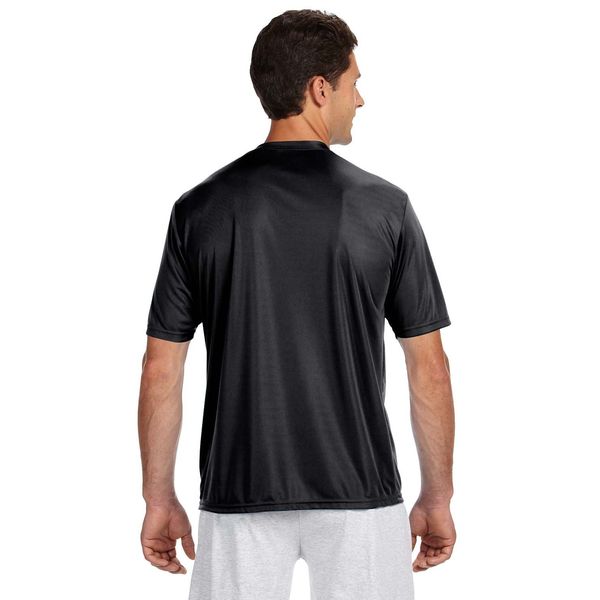 A4 Men's Cooling Performance Crew Short Sleeve T-Shirt, Black, Medium