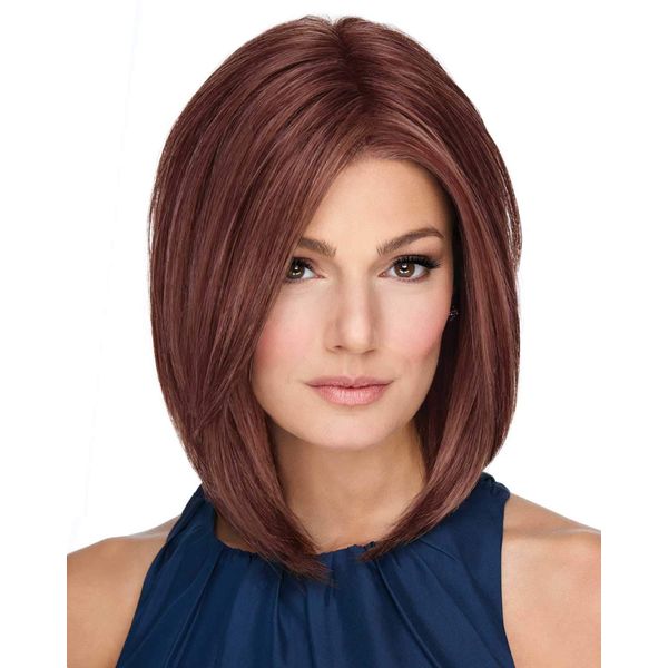 Raquel Welch On Point Shoulder Length Bob Wig by Hairuwear, Average Cap, RL11/25 Golden Walnut