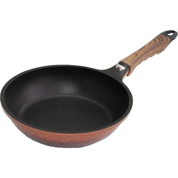 Taniguchi Metal Induction Compatible Hammered Cast Deep Frying Pan, 9.4 inches (24 cm)