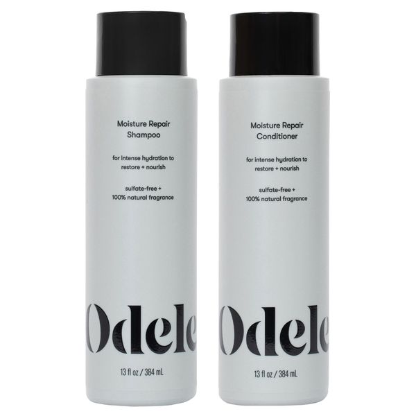 Odele Moisture Repair Sulfate-Free Shampoo & Conditioner Set, for Intense Hydration to help Restore and Nourish Dry or Damaged Hair, 13 Fl Oz Each (2-Pack)