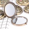 Tinksky Folding Pocket Mirror Round Compact Mirror Double-sided Makeup Mirror (Random Style)