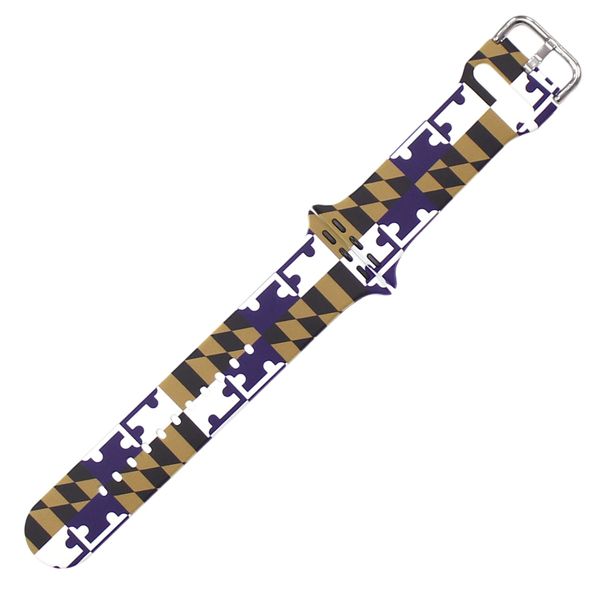 Purple & Gold Maryland Flag / Apple Watch Band - 42/44/45