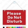 Please do not disturb hanging plastic sign with nylon rope+suction cup office