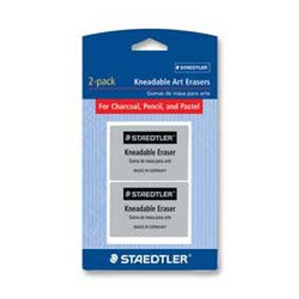 Kneadable Art Eraser, Soft and Pliable (STD525G20BK2) Category: Cube and Pencil-Top Erasers