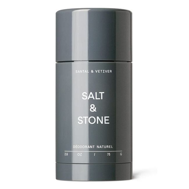 SALT & STONE Sensitive Skin Natural Deodorant - Santal & Vetiver | Natural Deodorant for Women & Men | Aluminum Free & Baking Soda Free For Sensitive Skin | Free From Parabens, Sulfates & Phthalates (2.6 oz)