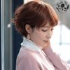 Montblanc Short Wig, Partially Hand Planted, Made in Japan, Feminine Short, Curly Style, Random Curl, Short Perm, 5 Colors Available, lemon tea