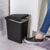 Sterilite 2.7 Gallon Rectangular Step On Trash Bin Wastebasket, Black (2 Pack)