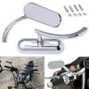 Motorcycle Chrome Mini Oval Side Mirror For Harley Davidson Street Glide Special