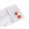 The Welsh dragon Cufflink in red and gold