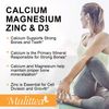 Zinc Calcium Magnesium & Vitamin D3 Complex Supplement  120 Pills