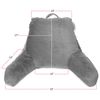 Super Soft Reading Pillow, TV & Bed Rest Pillow, Arms Support With Pockets -Gray