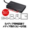 BUFFALO BSCR508U2BK USB 2.0 Multicard Reader UHS-I Compatible Cable Storage Model, Black
