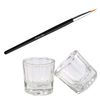 Glamified 2 pcs Eyebrow Eyelash Mixing Dappen Dish 1x Free Tint lash Brush