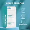 Choline Bitartrate 600mg Supplement | Brain and Memory Function | 60 Vegan Capsules | Two-A-Day | DR.VEGAN