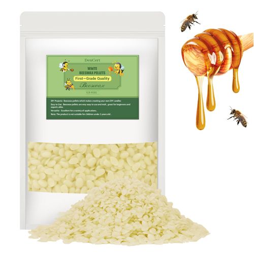 Beeswax Pellets Cosmetic Beeswax Triple Filtered Beeswax Pastilles for Candle Making Great for DIY Projects Creams Lotions Lip Balm and Soap Making Supplies (1LB)