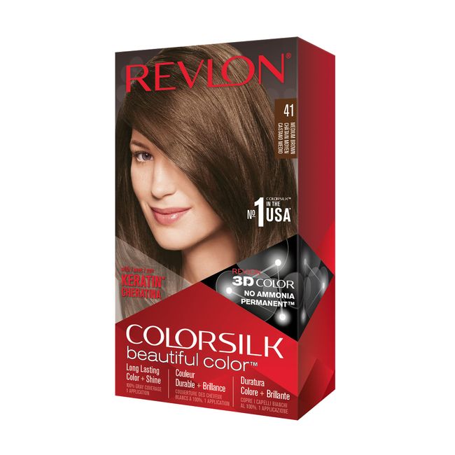 Revlon ColorSilk Haircolor, Medium Brown (Pack of 3)