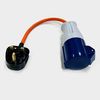 Eurohike 3 Pin Mains Socket Power Lead, White, One Size