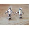 Sterling Silver TINY 11x10mm Cute Penguin Stud Post Studs Earrings