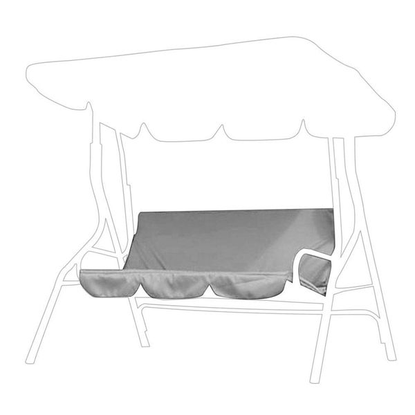 Replacement Canopy Swing Seat Chair,HighGrade 190T Polyester Taffeta Fabric Swing Seat Cover, Swing Chair Cushion, 150X50X10cm Cushion Replacement Foldable Garden Lawn(gray)