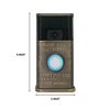 Multilingual Welcome Video Doorbell Cover (Ring 2nd Generation Compatible) (Antique Brass)