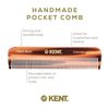 Kent Handmade Coarse/Fine Toothed Styling Pocket Comb, Length-11.2 cm