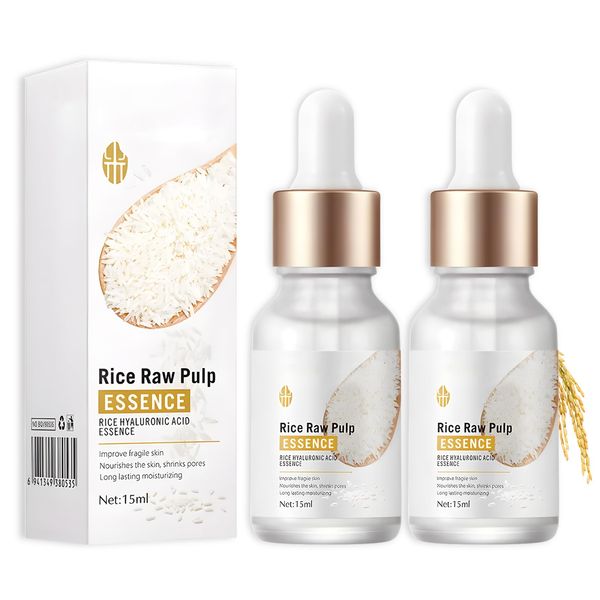 IONSGAKO 2PCS Crema De Arroz para La Piel De Cara Y Cerrar Los Poros Quitar Manchas White Rice Serum for Face Moisturizing Suero Crema Para Las Manchas En De La Cara