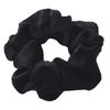 WHITE FANG ZA015 Women's Scrunchie Hair Elastic Colorful Casual Stylish Cute Hair Accessory (02: Black)
