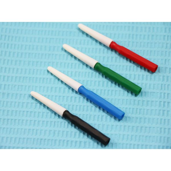 Cynamed USA 4 Piece Micro Spatula Set with Flat End,Color Coded Stainless Steel