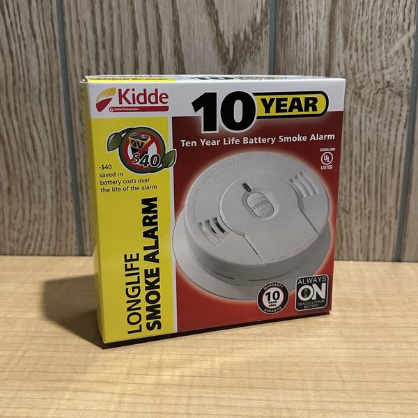 Kidde Longlife Smoke Alarm Ten Year Life Battery 21008697