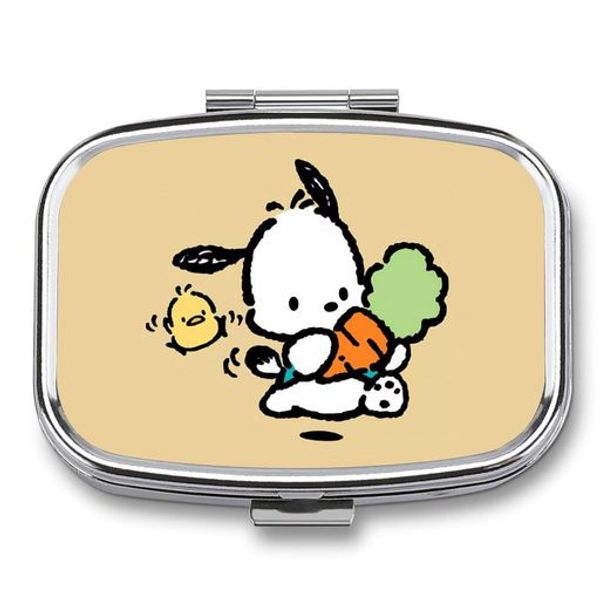 Pochacco pill case, cute, medicine case, medicine box, medicine case, portable, storage case, accessory case, multi-purpose storage, moisture-proof, supplements, pollen, capsules, medicine case, regular medicine, rings, earrings, accessories, compact, med