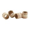 Mud Pie White Seagrass Napkin Rings, 2" x 2" Dia
