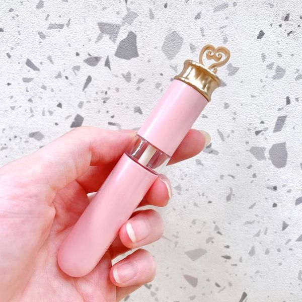  Heart Crown Lip Gloss Refill Container 6ml Pastel Pink Makeup Handmade Cosmetics Bottle Equipment Makeup Crafts Women&#39;s Fashionable Cute