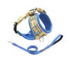 THAIN Reflective Dog Harness & Leash Set – No-Pull Design, Adjustable & Comfortable for Small Dogs (S, Yellow Plaid)
