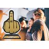 Middle Finger Award for Loser - Funny Trophy for Adults - Personalized Office Prank Novelty Gift - Gag Trophies - Joke for Brother, Sister, Co-Workers and Friends - Customize Now!