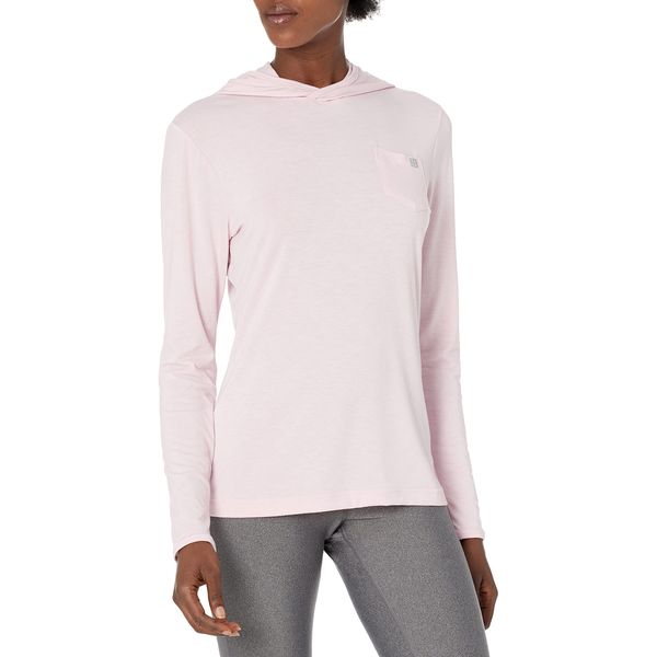 HUK Women's Waypoint Hoodie | Performance Long-Sleeve Shirt +50 UPF, Pink Lady, X-Large