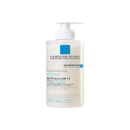 La Roche Posay Effaclar H Iso-Biome Cleansing Cream, Gentle Facial Cleansing for Drying Acne Treatment, Cleansing Cream for Blemished Facial Skin, for Sensitive, Dry Skin, 200 ml