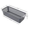 Leendines Small Plastic Storage Baskets, 6 Packs Slim Organizer Baskets
