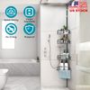 Rustproof Shower Corner Caddy Organizer for Bathroom, Tension Pole w/ 4 Baskets