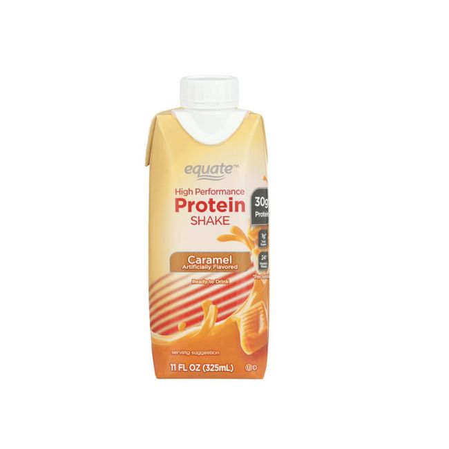 Equate High Performance Protein Shake, Caramel, 11 oz., 4 Ct