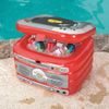Bestway Inflatable Party Turntable Cooler Jukebox Beverage Storage Box Beach Pool Float Accessory - Red